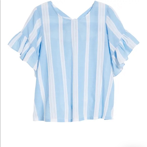 BP Striped Tie Back Blouse - Size XS. - Picture 6 of 11